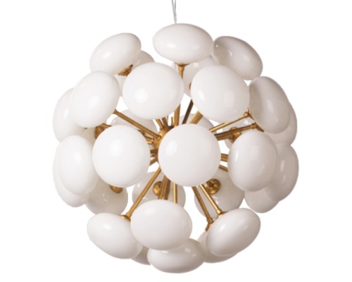 Подвесная люстра Mid-Century Sputnik Milk Glass Chandelier ImperiumLoft