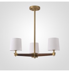 Люстра на штанге Jorgenson D70 White/Dark wood ImperiumLoft