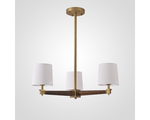 Люстра на штанге Jorgenson D70 White/Dark wood ImperiumLoft