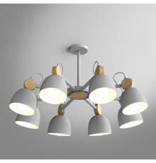 Люстра на штанге ROLLA 8 Gray ImperiumLoft