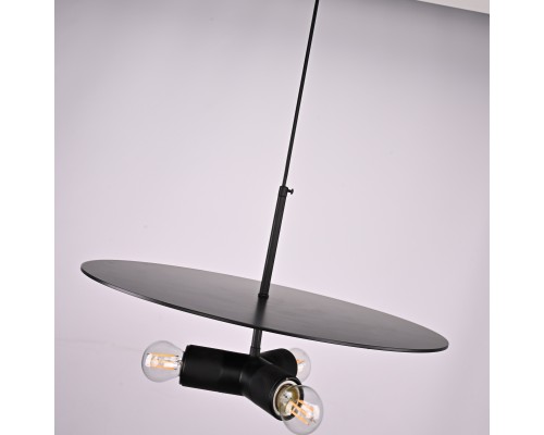 Люстра RH Utilitaire Disk Triple Pendant Black ImperiumLoft