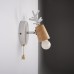 Бра с рожками DEER A SWITCH White/Light wood ImperiumLoft