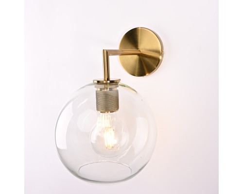 Бра RH Utilitaire Globe Shade Single Sconce Brass