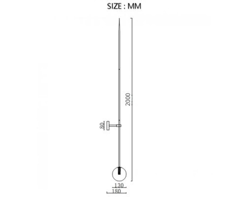 Настенный светильник LINES Ball 200 Gold