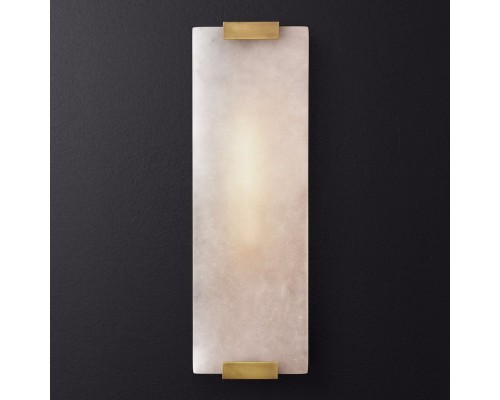 Бра Marble Rectangle Wall Lamp Brass ImperiumLoft