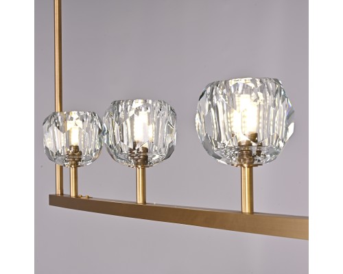 Люстра RH Boule De Cristal Linear Chandelier 5 Bronze