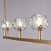 Люстра RH Boule De Cristal Linear Chandelier 5 Bronze