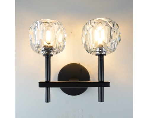 Бра Boule de Cristal Double Sconce Brass Черный
