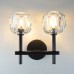 Бра Boule de Cristal Double Sconce Brass Черный
