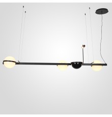 Реечный подвесной светильник PALMA Wall lamp 3 шара + 1 вазон горизонтальная ImperiumLoft