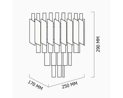 Бра Black Chandelier Crystal ImperiumLoft