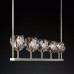 Люстра RH Boule De Cristal Linear Chandelier 5 Nickel ImperiumLoft