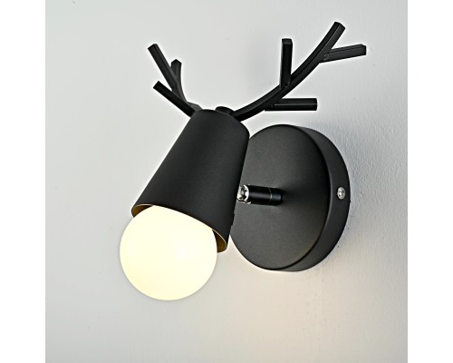 Бра с рожками DEER A Black