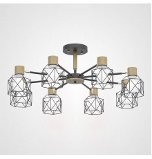 Потолочная люстра CORF B3 Black 8 lamps ImperiumLoft