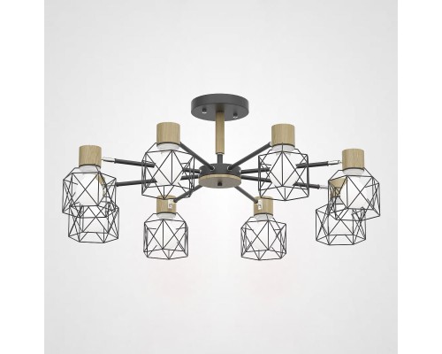 Потолочная люстра CORF B3 Black 8 lamps ImperiumLoft