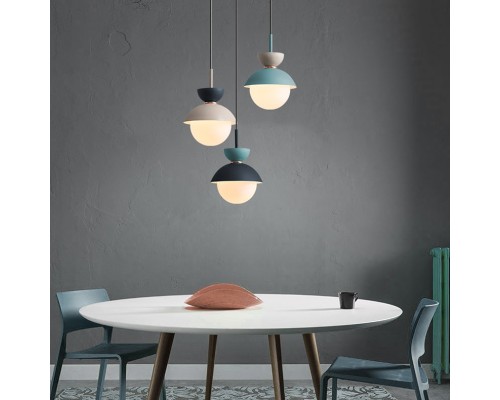 Подвесной светильник POMPON Черный - Голубой