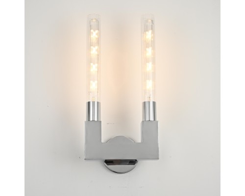 Бра CANELLE wall lamp DOUBLE Sconces Chrome ImperiumLoft