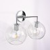 Бра RH Utilitaire Globe Shade Double Sconce Silver