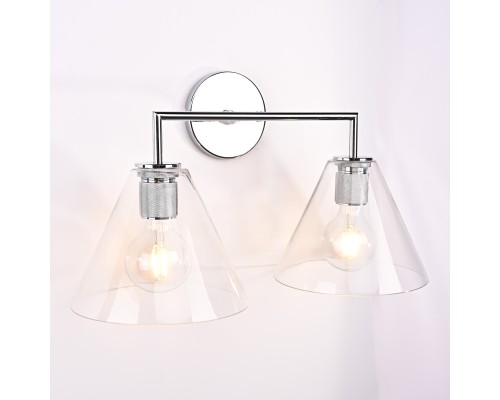 Бра RH Utilitaire Funnel Shade Double Sconce Silver