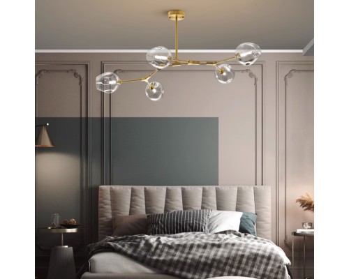 Люстра на штанге Адель Branching Bubble Chandelier L11 Black Amber ImperiumLoft