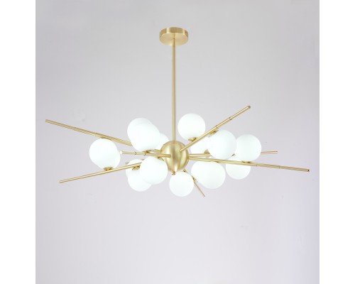 Люстра на штанге Cherry Bomb 16 balls Gold ImperiumLoft