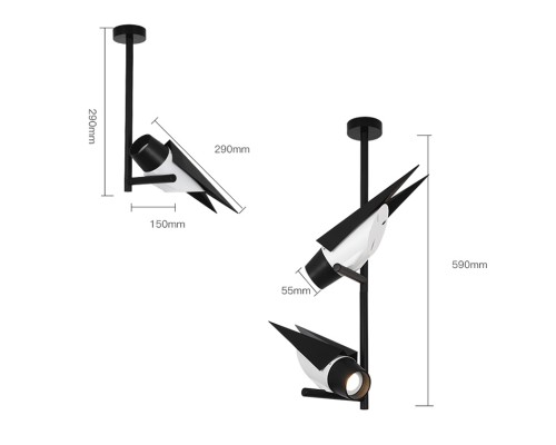 Трековый светильник STRIZH TRACK 2 lamp ImperiumLoft