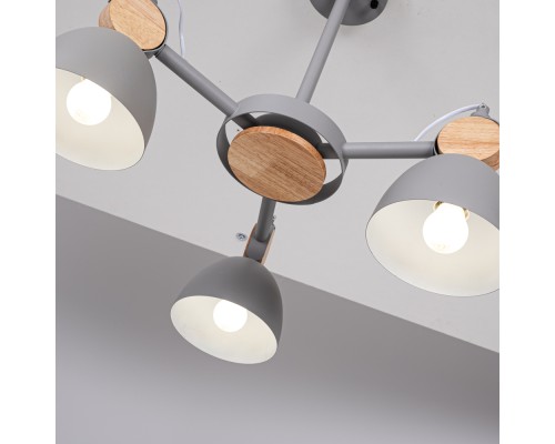 Люстра на штанге ROLLA 3 Gray