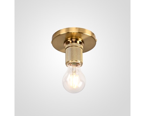 Потолочный светильник RH Utilitaire Socket Flushmount Brass ImperiumLoft