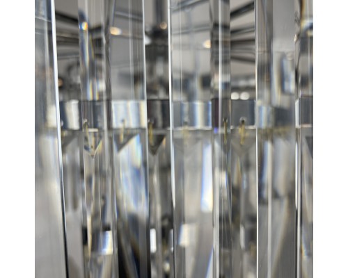 Подвесная люстра RH 1920s Odeon Clear Glass Fringe Chandelier D80 chrome