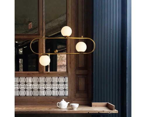 Подвесной реечный светильник HOOP L90 Bronze