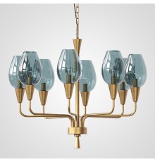 Подвесная дизайнерская люстра Viola 8 Синий ImperiumLoft