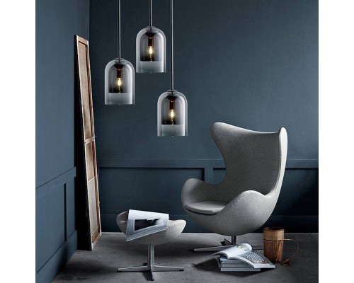 Подвесной светильник ARIA 3 lamps Disk Amber ImperiumLoft