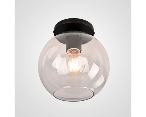 Потолочный светильник RH Utilitaire Globe  Shade Flushmount Black ImperiumLoft