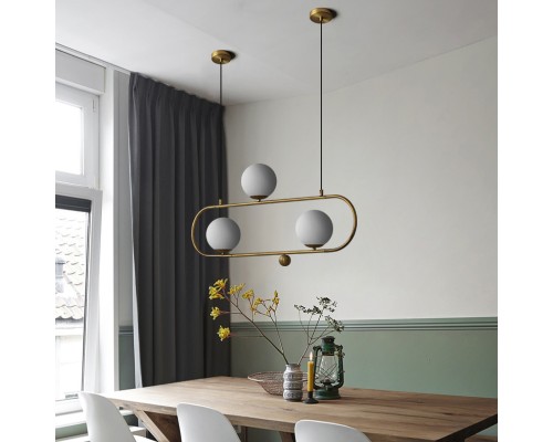 Подвесной реечный светильник HOOP L90 Bronze