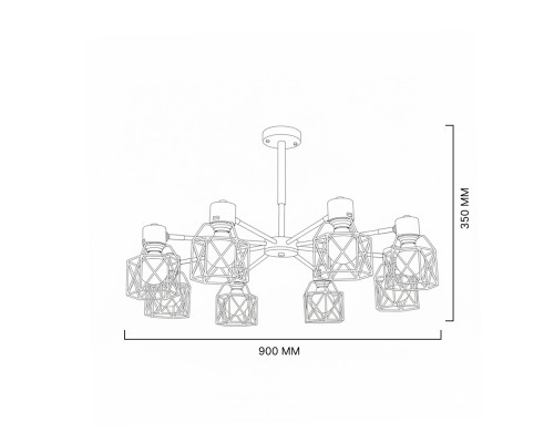 Потолочная люстра CORF B3 Yellow 8 lamps ImperiumLoft