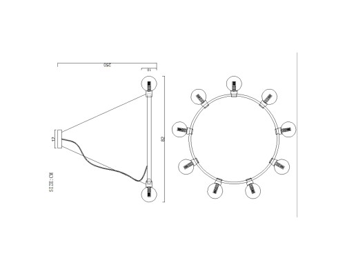 Подвесная люстра FLAMB D82 ImperiumLoft