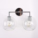 Бра RH Utilitaire Globe Shade Double Sconce Silver