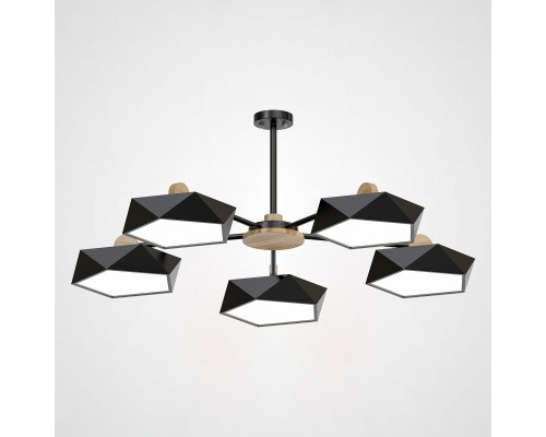 Люстра на штанге GEOMETRIC CH 5 черная