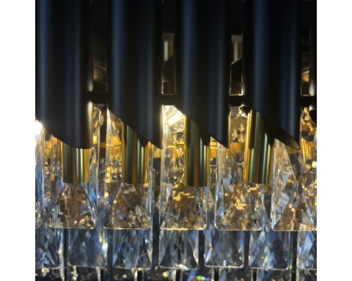 Подвесная люстра Empire Black Rectangular Chandelier Crystal ImperiumLoft