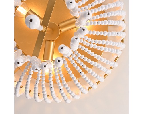 Потолочная люстра JACQUELINE CLEAR FLUSH-MOUNT brass