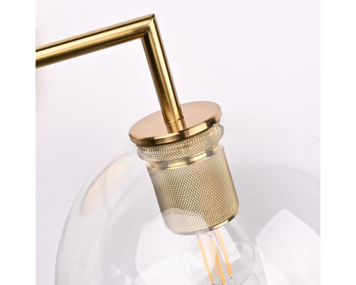 Бра RH Utilitaire Globe Shade Double Sconce Brass