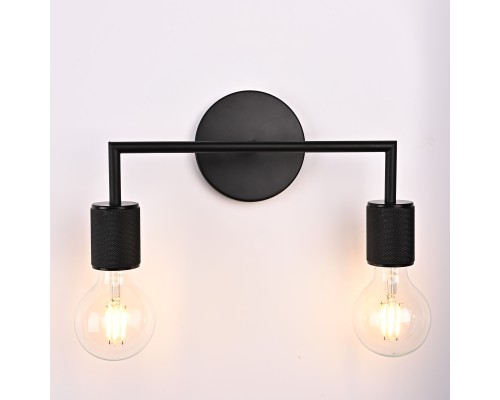 Бра RH Utilitaire Double Sconce Black