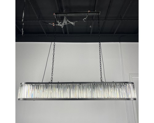 Подвесная люстра RH 1920s Odeon Clear Glass Black 180 ImperiumLoft