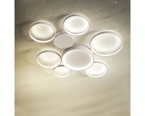 Потолочная люстра TWINE 7 rings Black