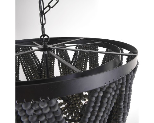 Подвесная люстра Amelia Wood Bead Chandelier ImperiumLoft