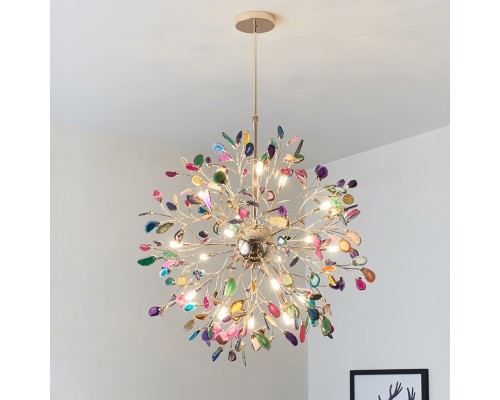 Люстра на штанге AGATE 8 L18 Multicolor ImperiumLoft