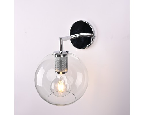 Бра RH Utilitaire Globe Shade Single Sconce Silver