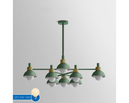 Люстра на штанге FANTA A 8 lights Green ImperiumLoft