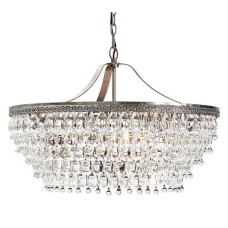 Подвесная люстра Clarissa Glass Drop Petite Round Chandelier ImperiumLoft