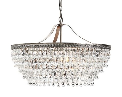 Подвесная люстра Clarissa Glass Drop Petite Round Chandelier ImperiumLoft